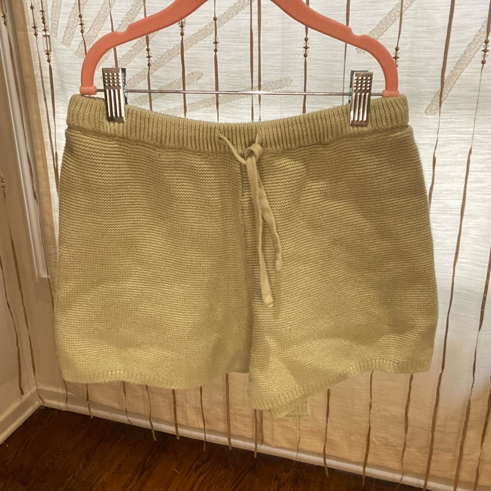 Green Knit Shorts